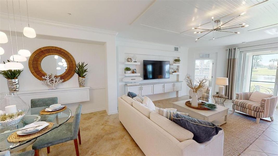 Furnished interior view inside a new home in Wellen Park Golf & Country Club, Venice (Image 34).