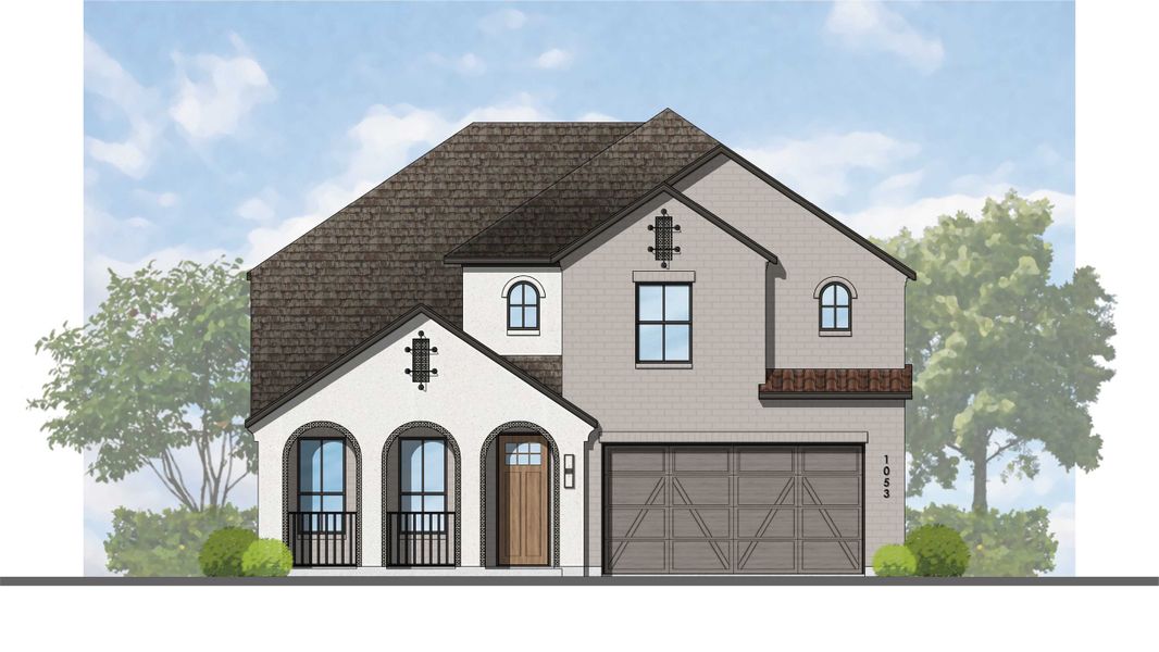 Representative rendering of the exterior for the Renoir Plan by Highland Homes (Image 23). Representative rendering of the exterior for the Renoir Plan by Highland Homes (Image 23).