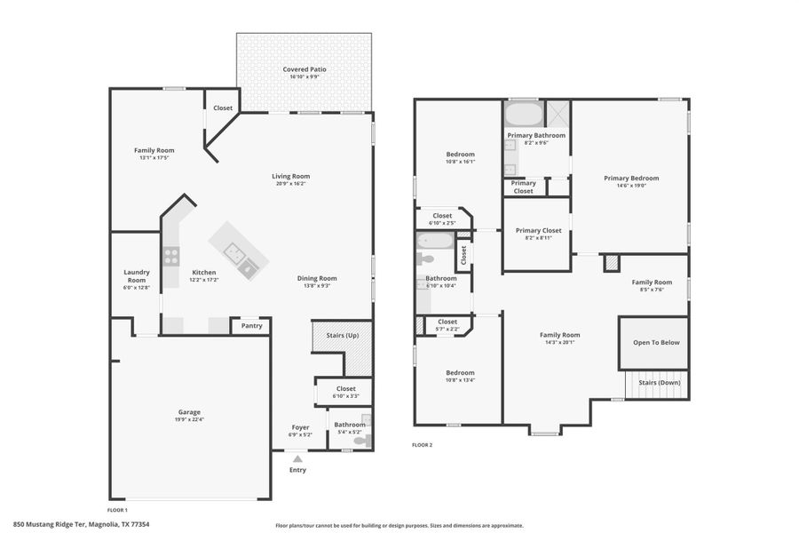 This floor plan features 3 bedrooms, 2 full baths, 1 half bath, and over 2,500 square feet of living space.