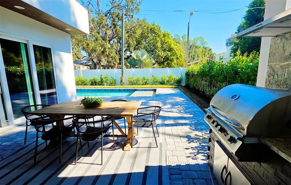 Exterior details and patio area of a home in , Sarasota (Image 46).