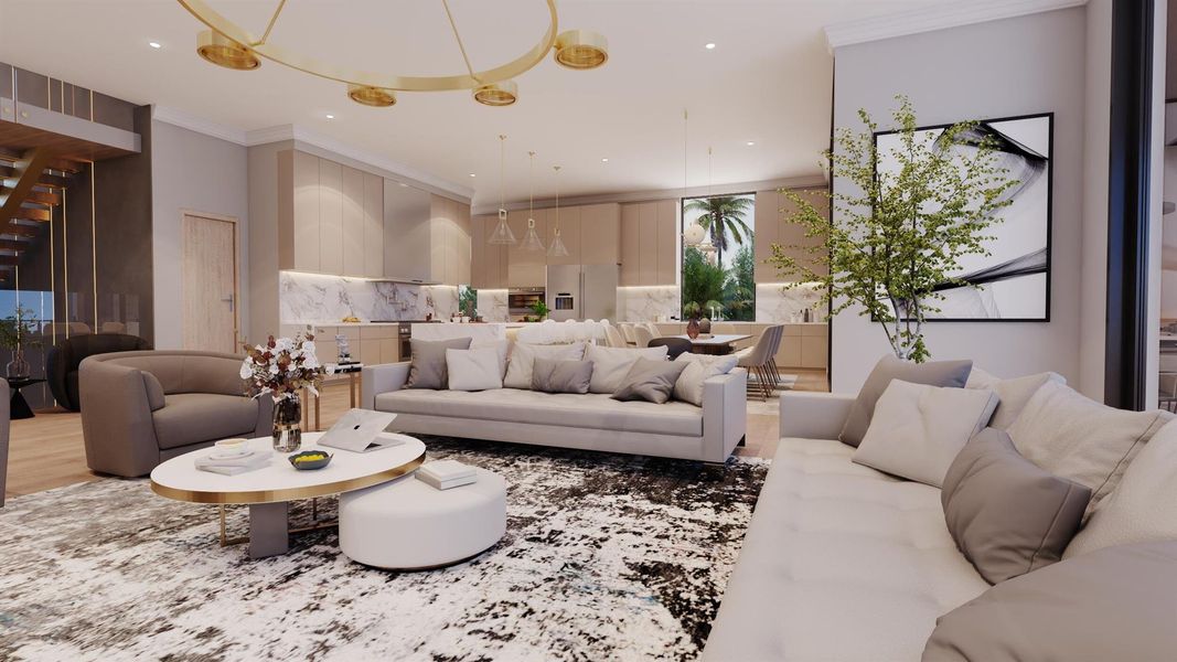 Furnished interior view inside a new home in , Fort Pierce (Image 9).