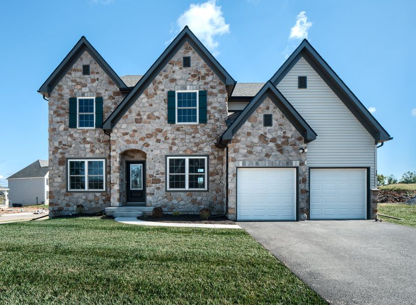Representative exterior photo of a completed home built from the Magnolia by Keystone Custom Homes in Lakestone Cove, Belmont, NC (Image 14).