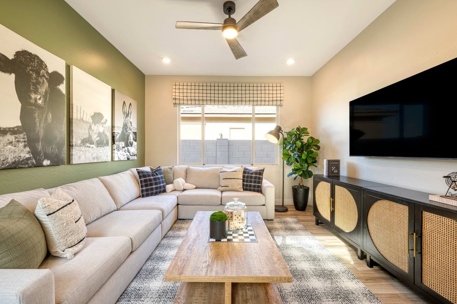 Representative furnished interior of a home built from the Mojave Plan 60-3 by Tri Pointe Homes in Abel Ranch, Goodyear (Image 13).