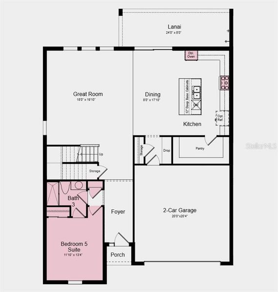 2D floor plan layout of this home in Indigo Creek, Apollo Beach, FL (Image 3). 2D floor plan layout of this home in Indigo Creek, Apollo Beach, FL (Image 3).