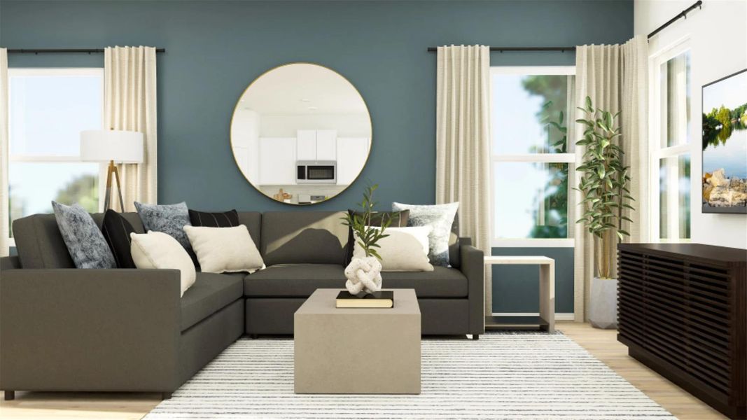 Furnished interior view inside a new home in Woodfield Preserve, Georgetown (Image 10). Furnished interior view inside a new home in Woodfield Preserve, Georgetown (Image 10).