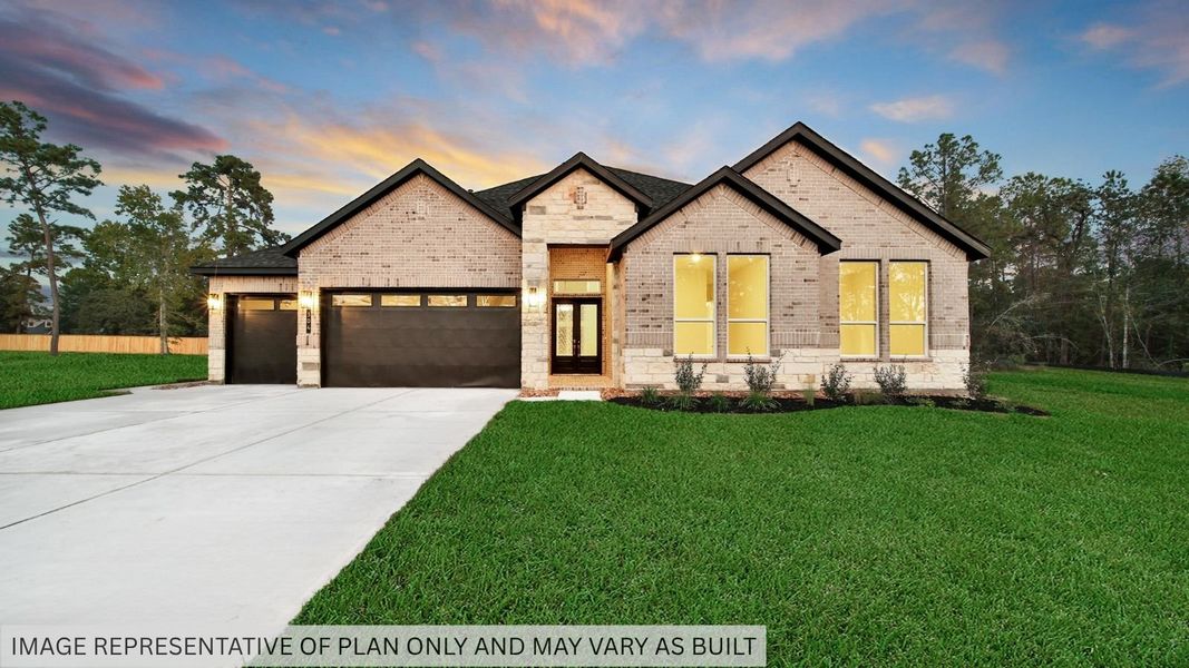 Representative exterior photo of a completed home built from the H60B by D.R. Horton in Butlers Bend Estates, Pinehurst, TX (Image 24). Representative exterior photo of a completed home built from the H60B by D.R. Horton in Butlers Bend Estates, Pinehurst, TX (Image 24).