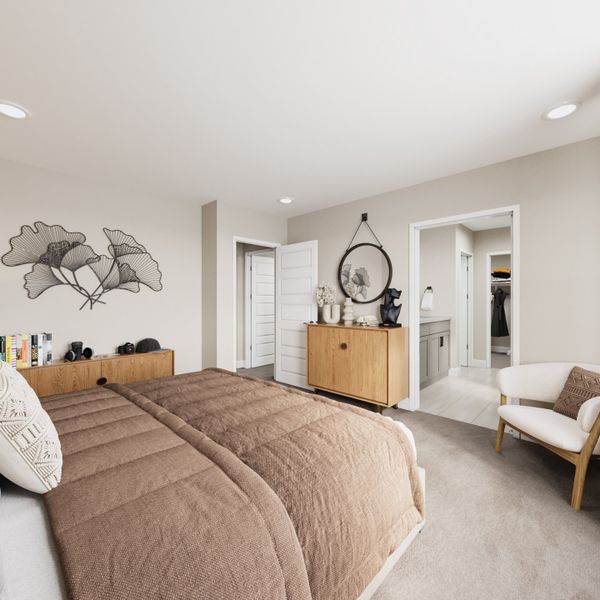 Representative furnished interior of a home built from the Vista by Taylor Morrison in Lake Bluff, Greeley (Image 18).