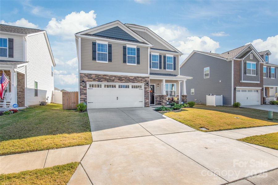 2-car garage and driveway