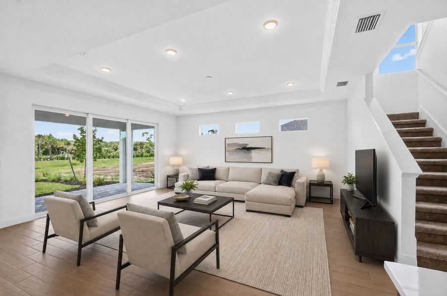 Furnished interior view inside a new home in The Sanctuary – Royal Collection, Punta Gorda (Image 10).