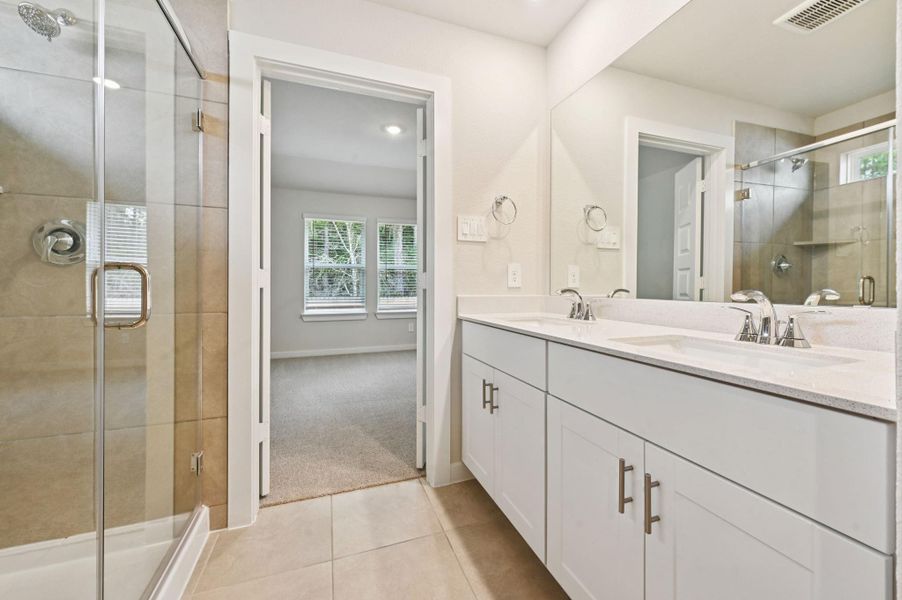 Furnished interior view inside a new home in Landing Meadows - Traditional Series, New Caney (Image 12).