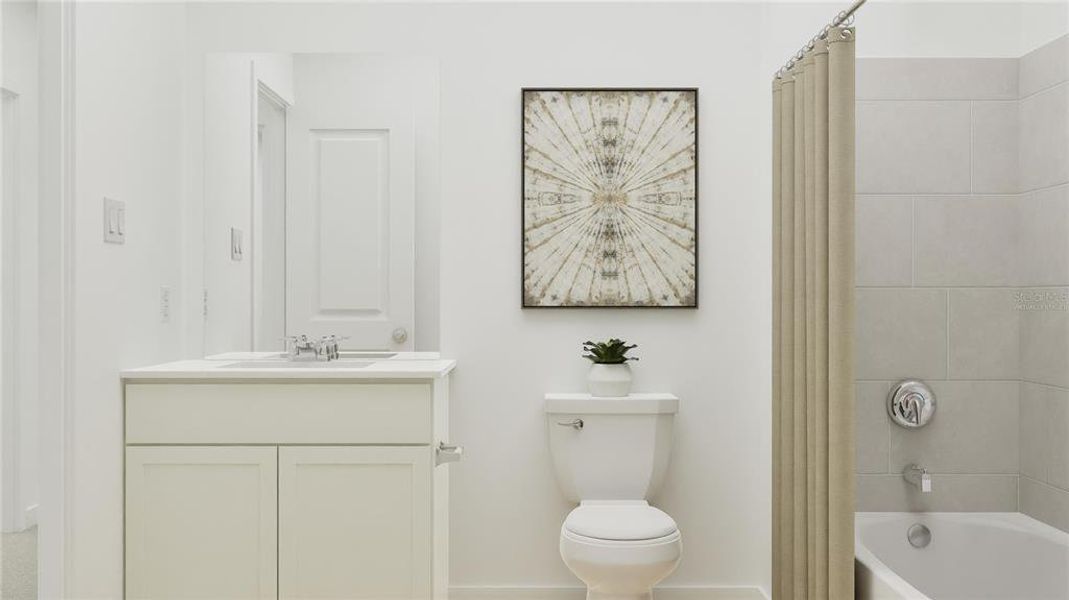 Furnished interior view inside a new home in Wellness Ridge, Clermont (Image 11). Furnished interior view inside a new home in Wellness Ridge, Clermont (Image 11).