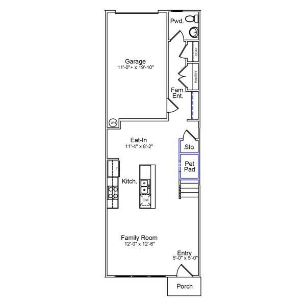 2D floor plan layout of this home in Nichols Landing, Charlotte, NC (Image 2). 2D floor plan layout of this home in Nichols Landing, Charlotte, NC (Image 2).