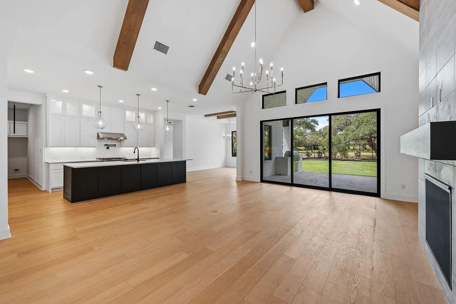 Furnished interior view inside a new home in Caliterra - 110', Dripping Springs (Image 7). Furnished interior view inside a new home in Caliterra - 110', Dripping Springs (Image 7).
