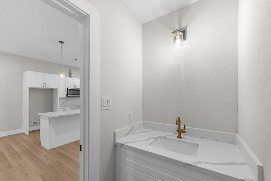 half bathroom on first floor