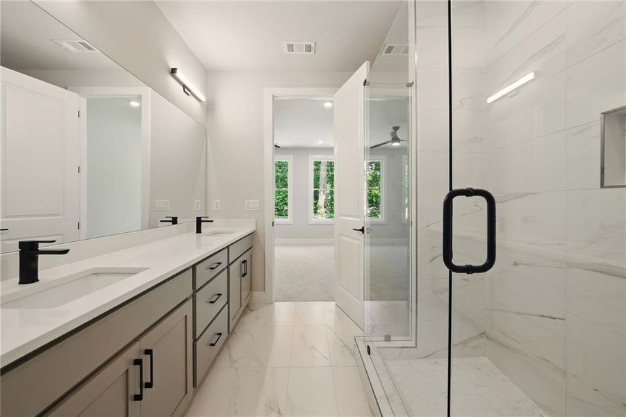 Furnished interior view inside a new home in , Atlanta (Image 13).