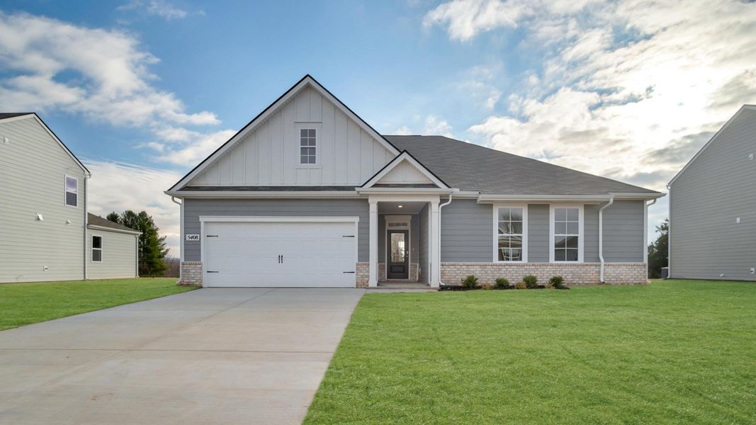 Representative exterior photo of a completed home built from the Deauville by D.R. Horton in Timberwalk, Cookeville, TN (Image 18).