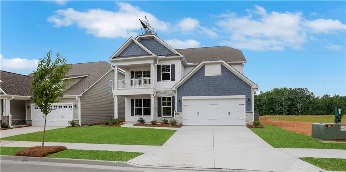 Front exterior of a new home in Marble Tree, Ball Ground, GA, highlighting curb appeal (Image 25).