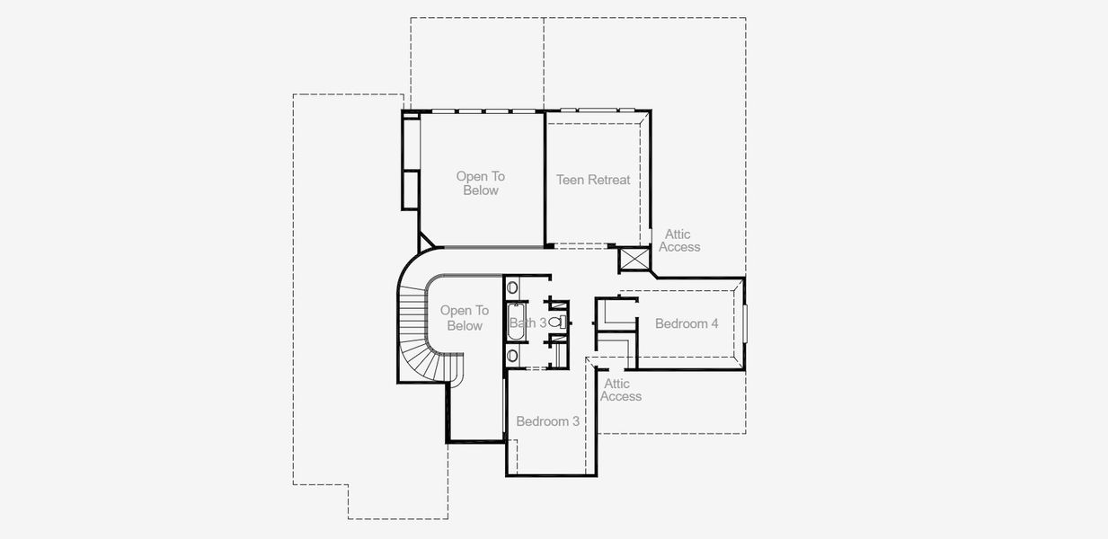 2D floor plan layout for the Weston by Coventry Homes in 6 Creeks, Kyle, TX (Image 29).