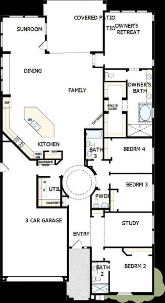 2D floor plan layout of this home in Alston at Soleo, San Tan Valley, AZ (Image 2). 2D floor plan layout of this home in Alston at Soleo, San Tan Valley, AZ (Image 2).