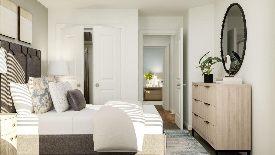 Furnished interior view inside a new home in Meadowlark Preserve: Claremont Collection, Pflugerville (Image 8). Furnished interior view inside a new home in Meadowlark Preserve: Claremont Collection, Pflugerville (Image 8).