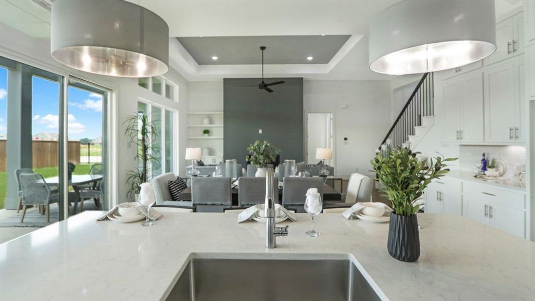 Furnished interior view inside a new home in Rio Vista at Kelly Ranch, Aledo (Image 9).