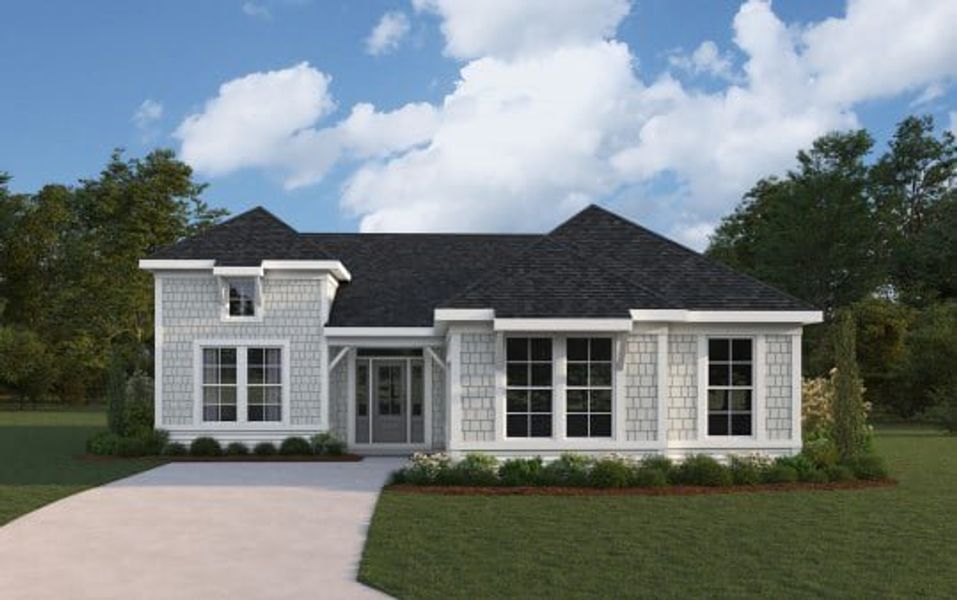 Representative exterior photo of a completed home built from the Morgan by Fischer Homes in Easton Park, Dallas, GA (Image 7).