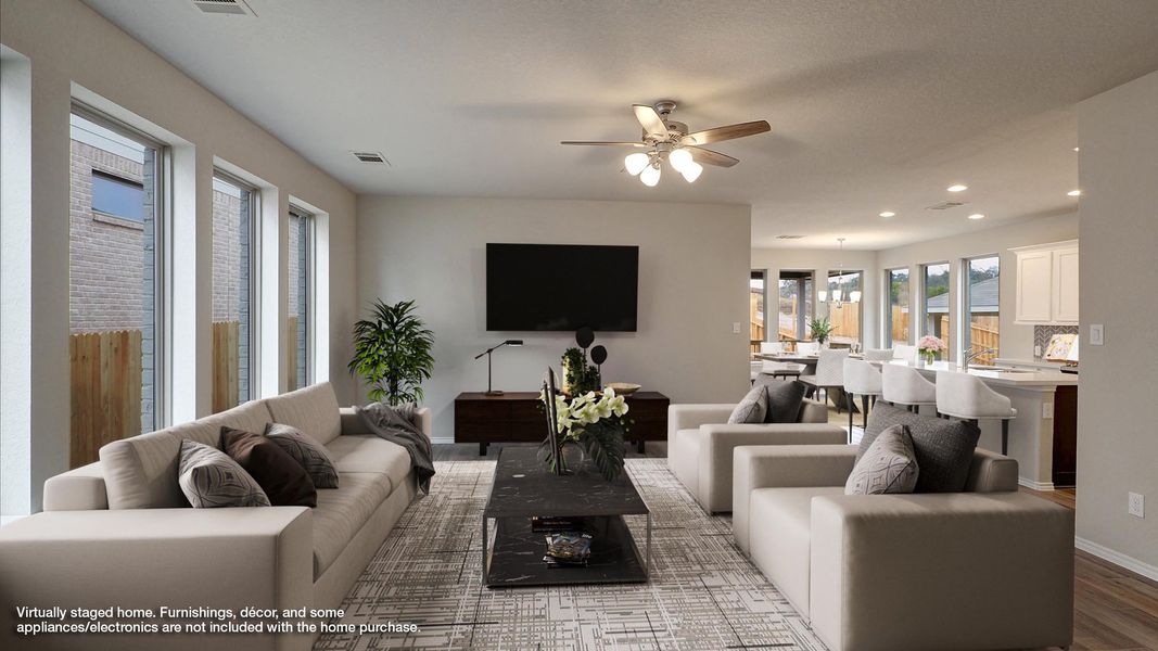 Representative furnished interior of a home built from the 2399W by Perry Homes in Santa Rita Ranch Tierra Rosa, Liberty Hill (Image 4).