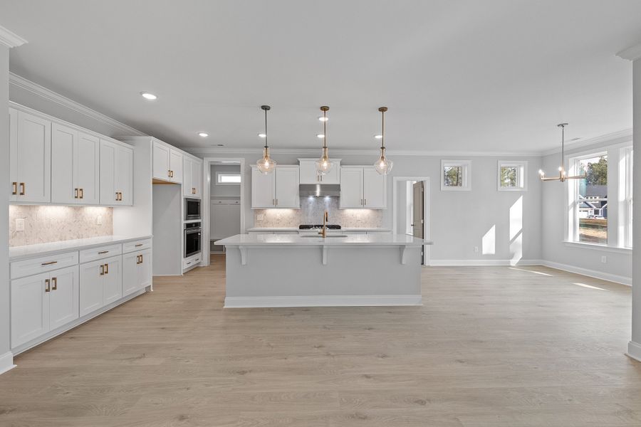 Representative furnished interior of a home built from the The Hampton by RobuckHomes in Baylee Ridge, Selma (Image 102).