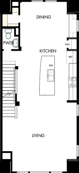 2D floor plan layout of this home in Towns at Union, St. Petersburg, FL (Image 3).