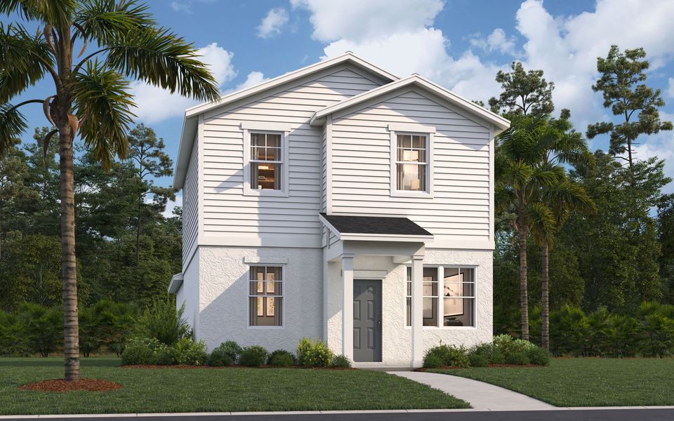 Representative exterior photo of a completed home built from the Logan by Stanley Martin Homes in Brack Ranch, St. Cloud, FL (Image 12). Representative exterior photo of a completed home built from the Logan by Stanley Martin Homes in Brack Ranch, St. Cloud, FL (Image 12).