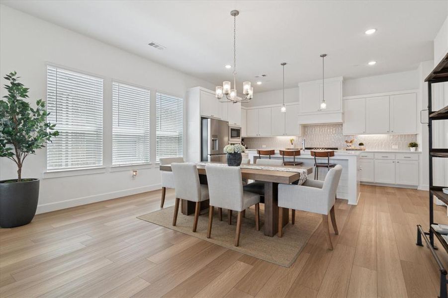 Furnished interior view inside a new home in Painted Tree - South, McKinney (Image 32). Furnished interior view inside a new home in Painted Tree - South, McKinney (Image 32).