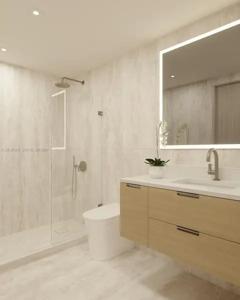Furnished interior view inside a new home in , Miami Beach (Image 22).