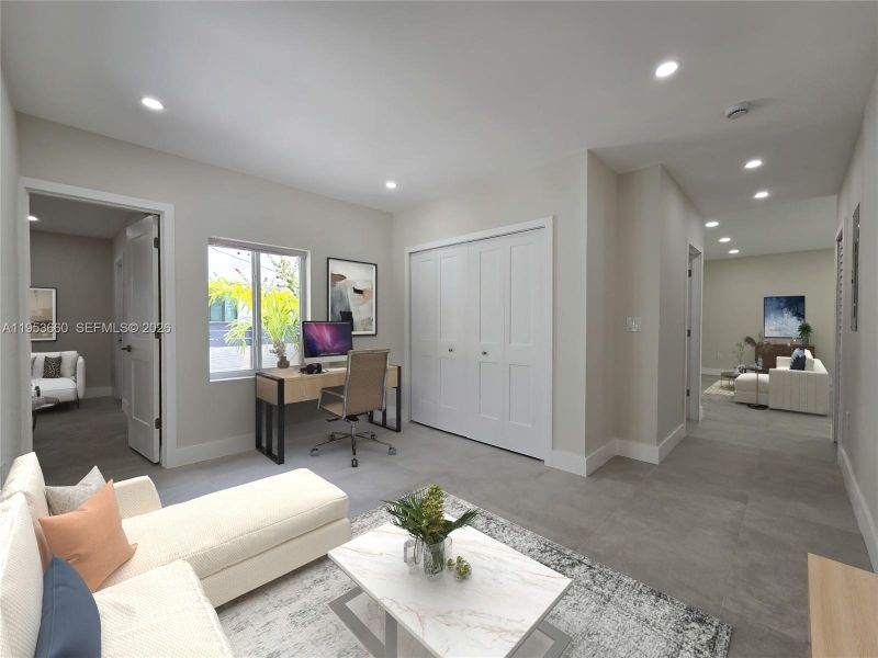 Furnished interior view inside a new home in , Miami (Image 41).