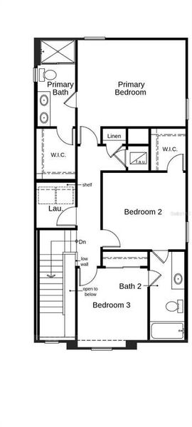 2D floor plan layout of this home in Bellaviva III at Westside, Davenport, FL (Image 5).
