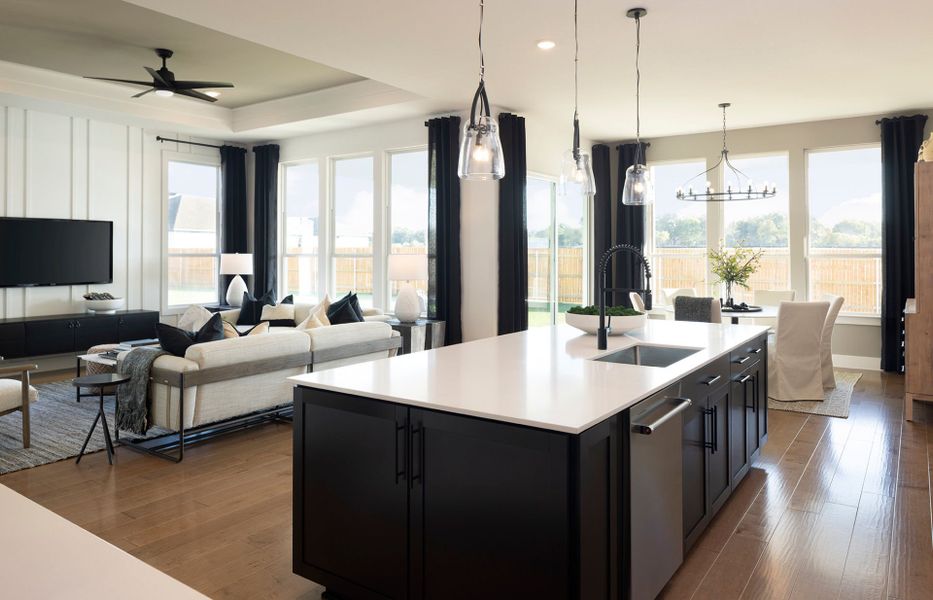 Furnished interior view inside a new home in 6 Creeks, Kyle (Image 12).