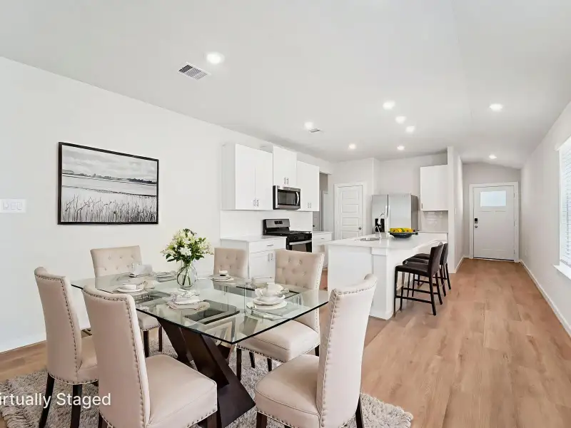 Furnished interior view inside a new home in Webercrest Heights, Houston (Image 3). Furnished interior view inside a new home in Webercrest Heights, Houston (Image 3).