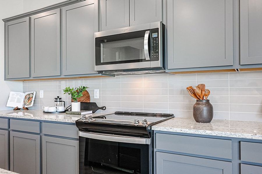 A kitchen with white cabinets. A kitchen with white cabinets.