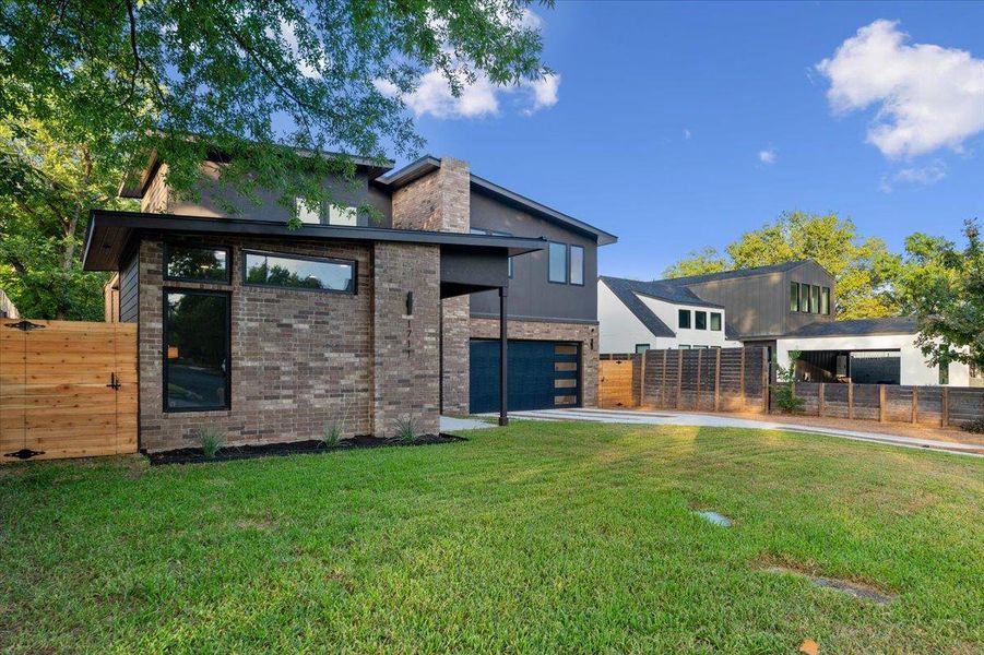 Front exterior of a new home in , Austin, TX, highlighting curb appeal (Image 24). Front exterior of a new home in , Austin, TX, highlighting curb appeal (Image 24).