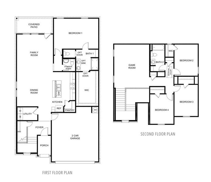 2D floor plan layout of this home in Overlook West, Wolfforth, TX (Image 4). 2D floor plan layout of this home in Overlook West, Wolfforth, TX (Image 4).