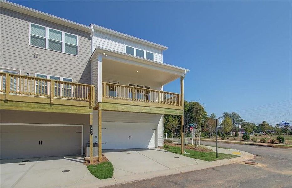 Exterior details and patio area of a home in Townes at South Main, Kennesaw (Image 4).