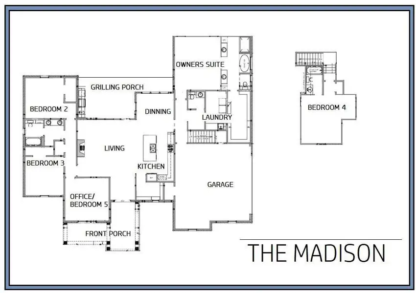 2D floor plan layout of this home in , Dallas, GA (Image 3).