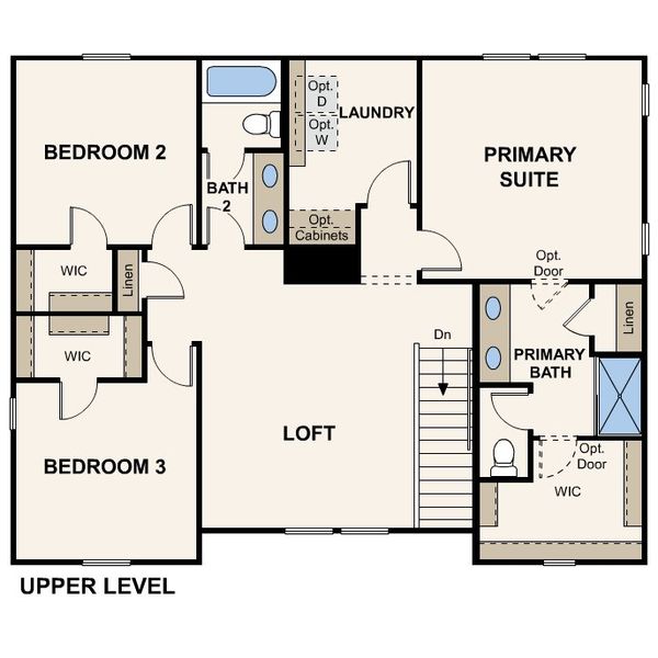 2D floor plan layout of this home in Rancho Vista, Surprise, AZ (Image 6).