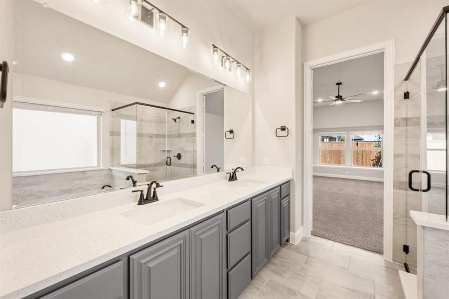 Furnished interior view inside a new home in Creekview Meadows, Pilot Point (Image 11).