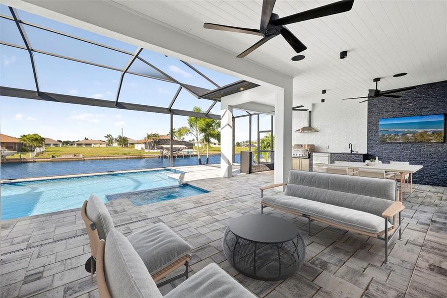 Exterior details and patio area of a home in , Cape Coral (Image 31). Exterior details and patio area of a home in , Cape Coral (Image 31).