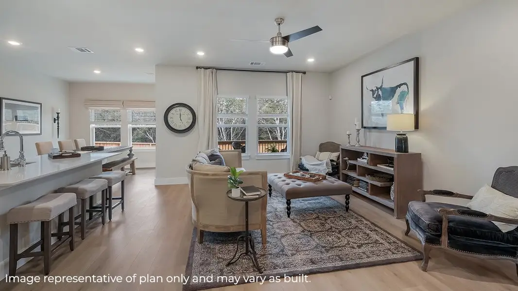 Representative furnished interior of a home built from the The Naples by D.R. Horton in Veranda, San Antonio (Image 4).