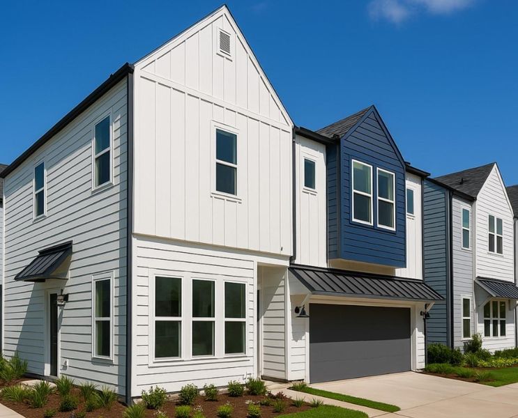 Front exterior of a new home in , Houston, TX, highlighting curb appeal (Image 14). Front exterior of a new home in , Houston, TX, highlighting curb appeal (Image 14).