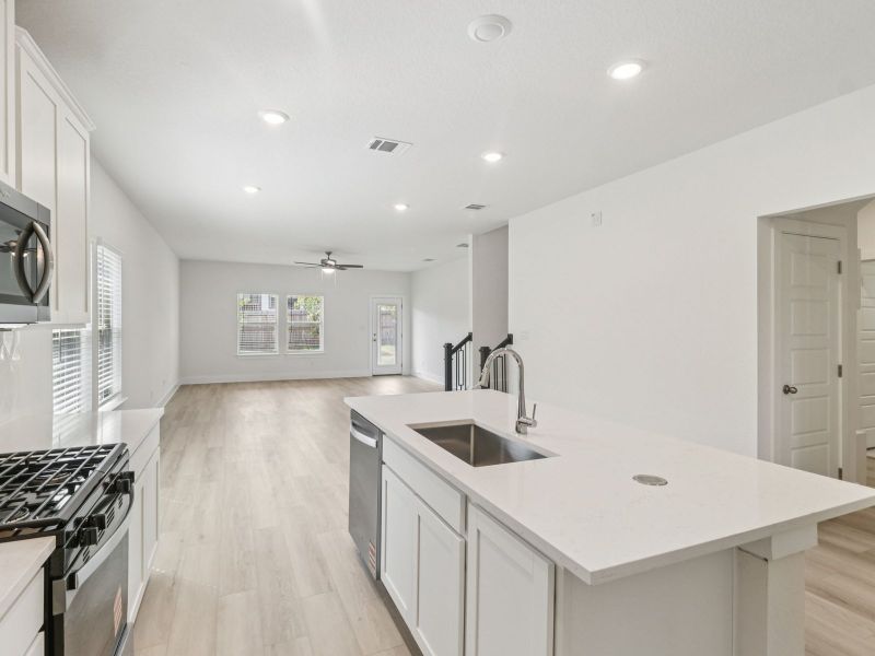 Kitchen in the Matador floorplan at a Meritage Homes community. Kitchen in the Matador floorplan at a Meritage Homes community.