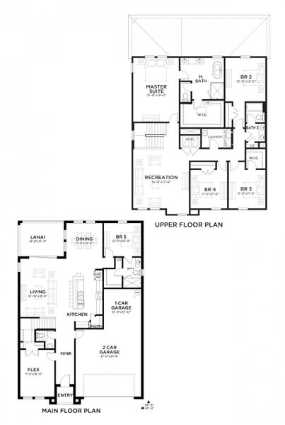 2D floor plan layout for the Lido by Casa Fresca Homes in Pasadena Woods, Dade City, FL (Image 3).