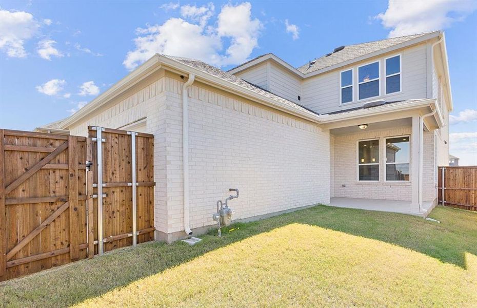 Spacious, fenced-in backyard