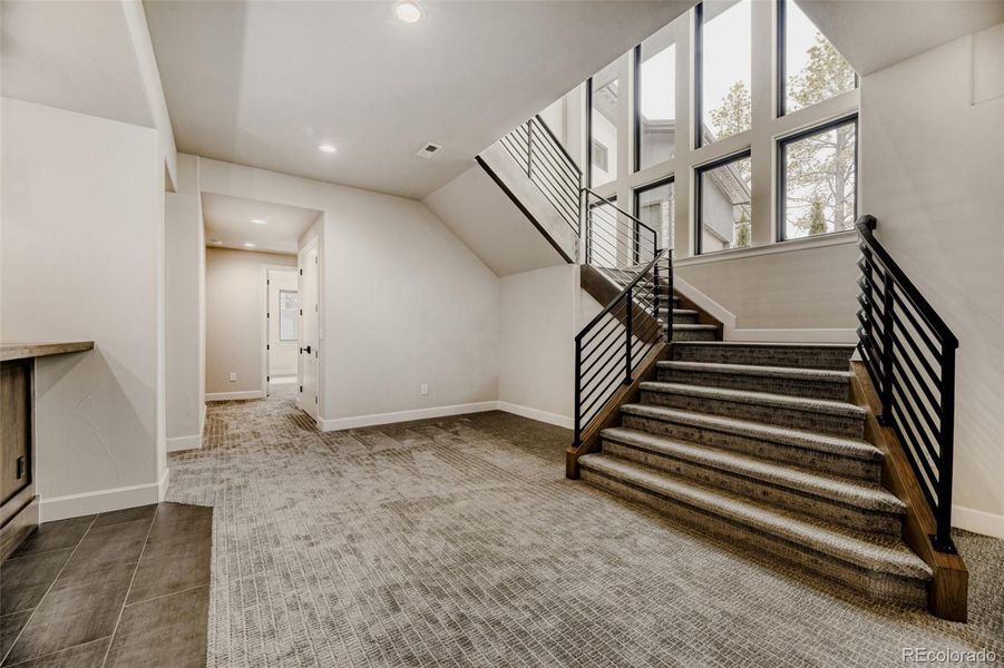 Stairs to finished lower level